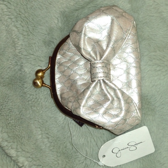 NWT Jessica Simpson small champaign color coin pouch purse - Picture 1 of 9